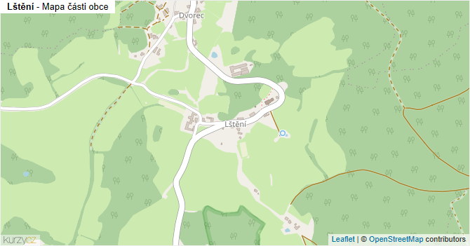 Lštění - mapa části obce