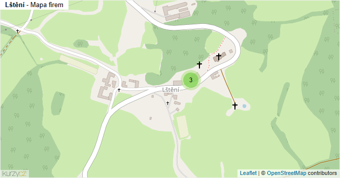 Lštění - mapa firem