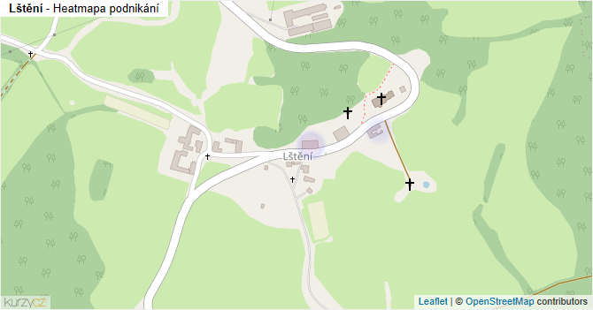 Lštění - mapa podnikání