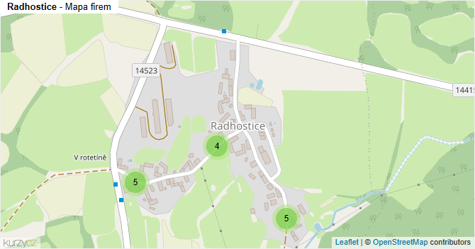 Radhostice - mapa firem