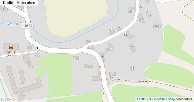 Radíč - mapa obce