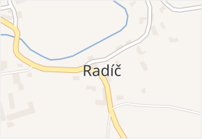 Radíč v obci Radíč - mapa části obce