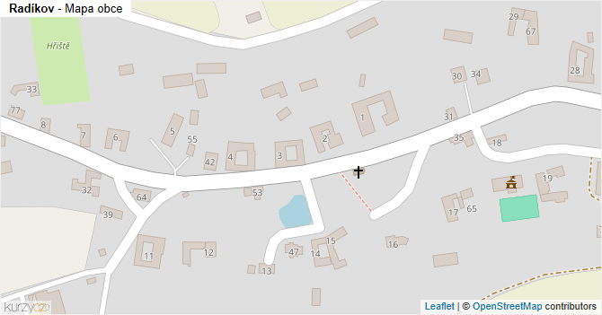Radíkov - mapa obce