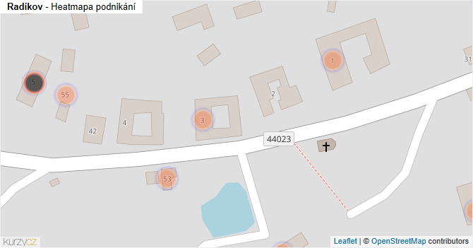 Radíkov - mapa podnikání