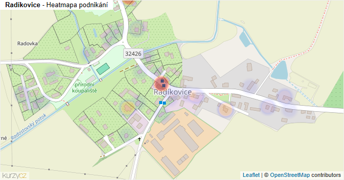 Radíkovice - mapa podnikání