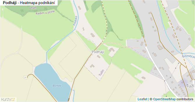 Podhájí - mapa podnikání