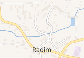 Radim v obci Radim - mapa části obce