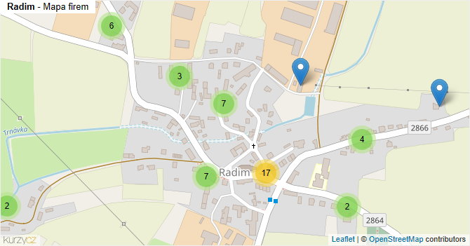 Radim - mapa firem