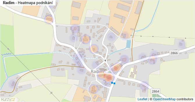 Radim - mapa podnikání