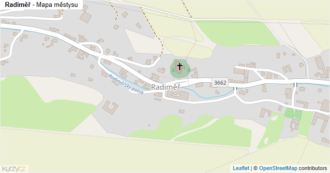 Radiměř - mapa městysu