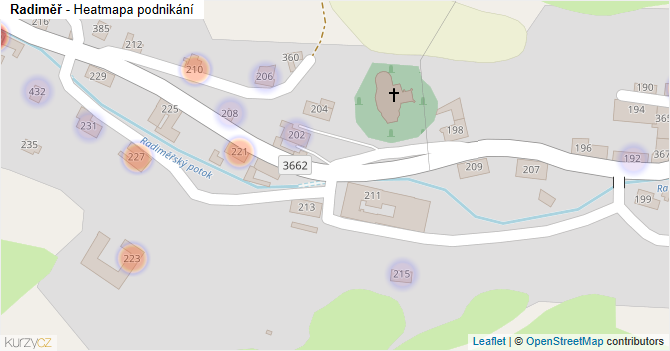 Radiměř - mapa podnikání