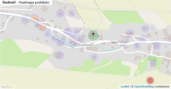 Radiměř - mapa podnikání