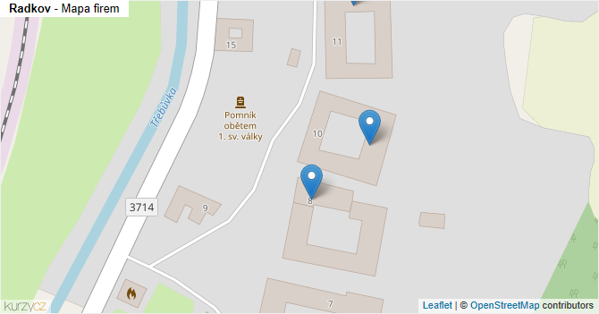 Radkov - mapa firem