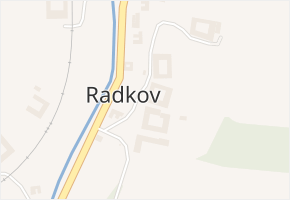 Radkov v obci Radkov - mapa části obce
