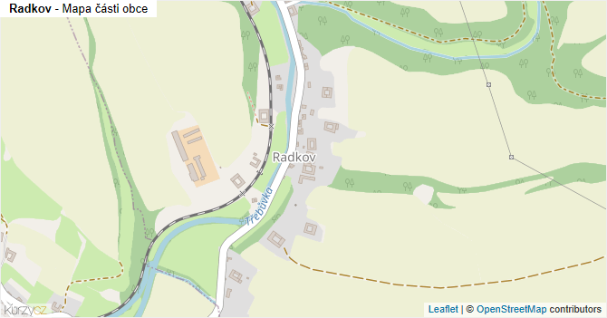 Radkov - mapa části obce