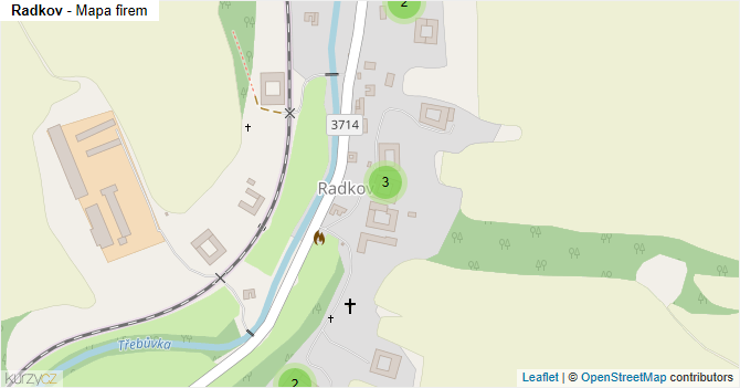 Radkov - mapa firem