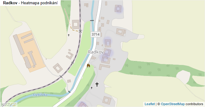 Radkov - mapa podnikání