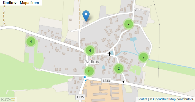 Radkov - mapa firem