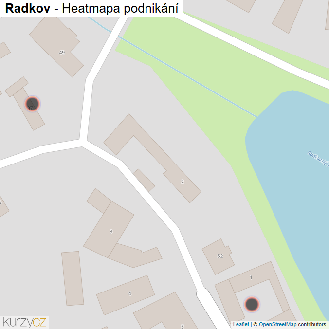 Mapa Radkov - Firmy v obci.