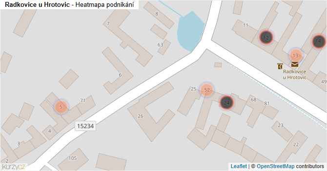 Radkovice u Hrotovic - mapa podnikání