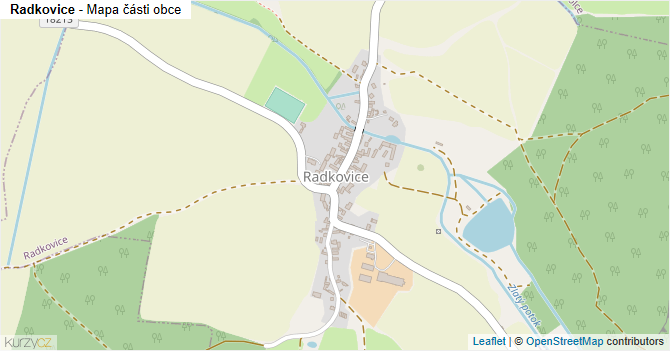 Radkovice - mapa části obce