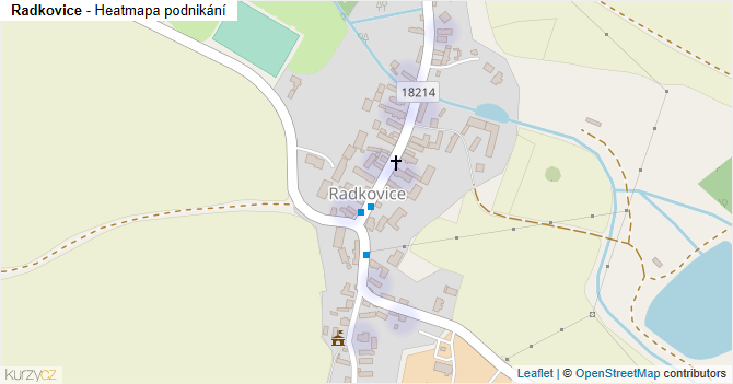 Radkovice - mapa podnikání