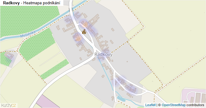 Radkovy - mapa podnikání