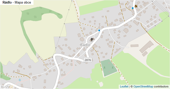 Rádlo - mapa obce