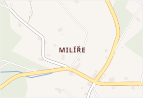 Milíře v obci Rádlo - mapa části obce