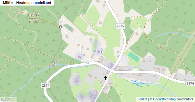 Milíře - mapa podnikání