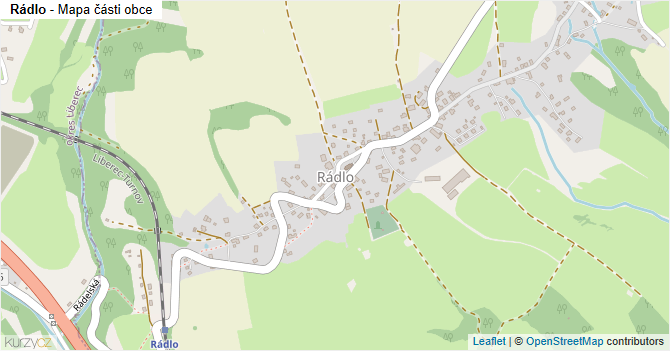 Rádlo - mapa části obce
