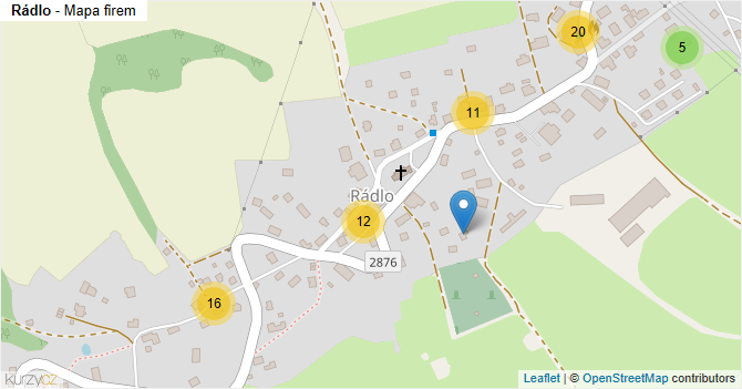 Rádlo - mapa firem