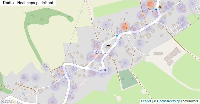 Rádlo - mapa podnikání