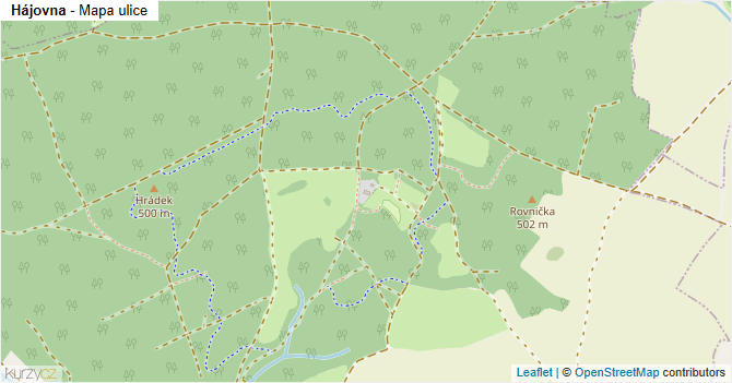 Hájovna - mapa ulice