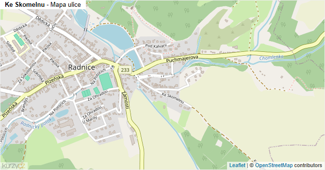 Ke Skomelnu - mapa ulice