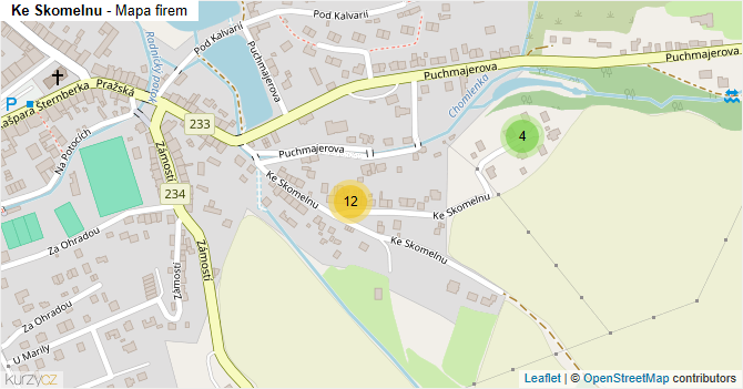 Ke Skomelnu - mapa firem