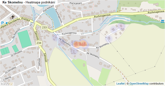 Ke Skomelnu - mapa podnikání