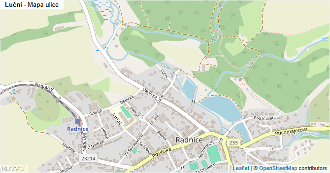 Luční - mapa ulice