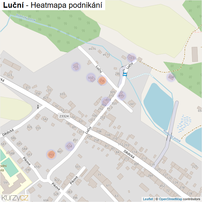 Mapa Luční - Firmy v ulici.