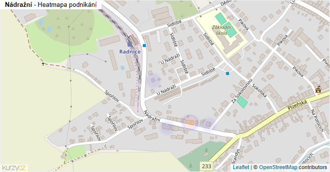 Nádražní - mapa podnikání