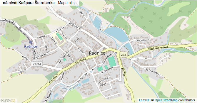 náměstí Kašpara Šternberka - mapa ulice
