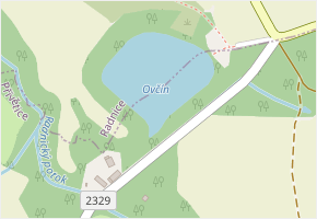 Ovčín v obci Radnice - mapa ulice