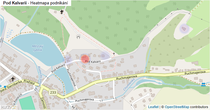 Pod Kalvarií - mapa podnikání