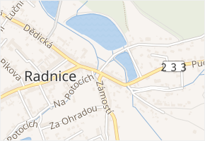 Pražská v obci Radnice - mapa ulice