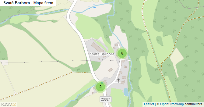 Svatá Barbora - mapa firem