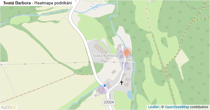 Svatá Barbora - mapa podnikání