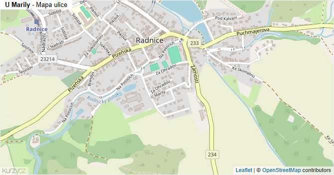 U Marily - mapa ulice