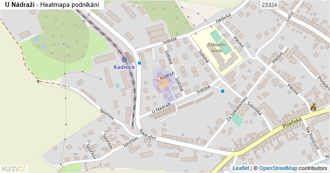 U Nádraží - mapa podnikání
