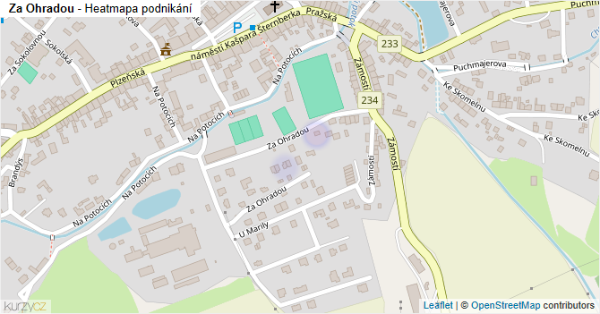 Za Ohradou - mapa podnikání