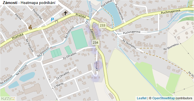 Zámostí - mapa podnikání